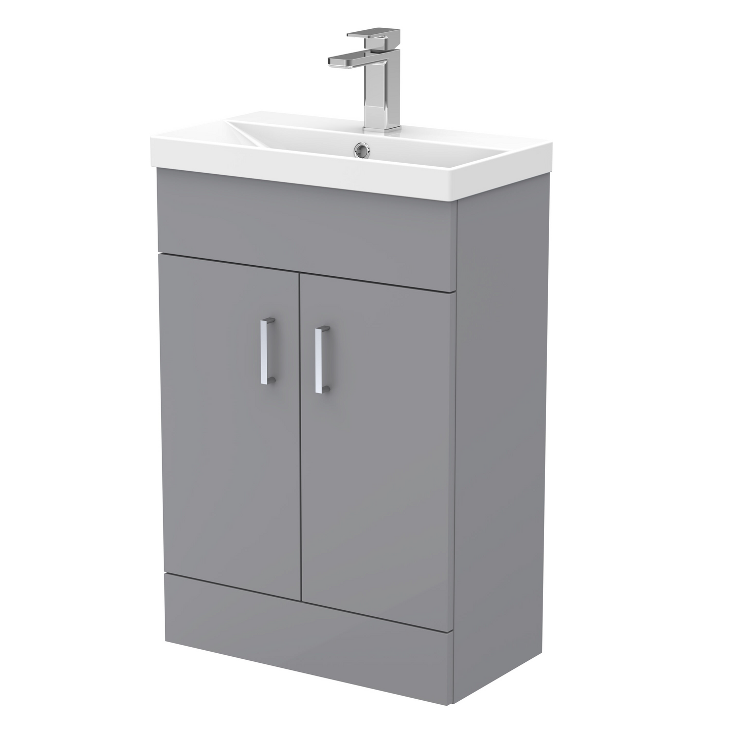 Nuie Turin Compact 550mm 2 Door Unit & Basin Floor Standing