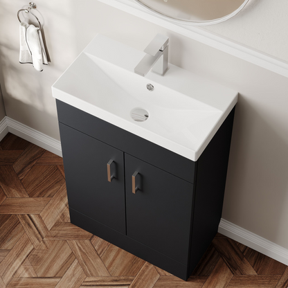 Nuie Turin Compact 550mm 2 Door Unit & Basin Floor Standing