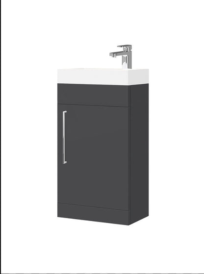 Giavani Edge Cloakroom Floor Standing 400mm vanity Unit & Basin