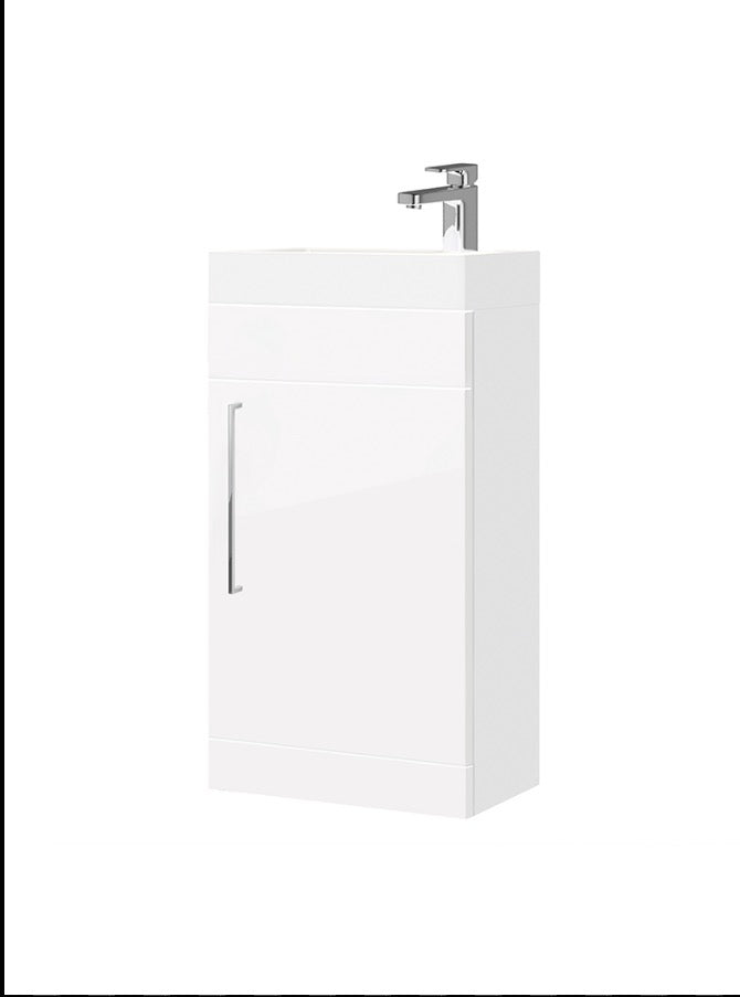 Giavani Edge Cloakroom Floor Standing 400mm vanity Unit & Basin