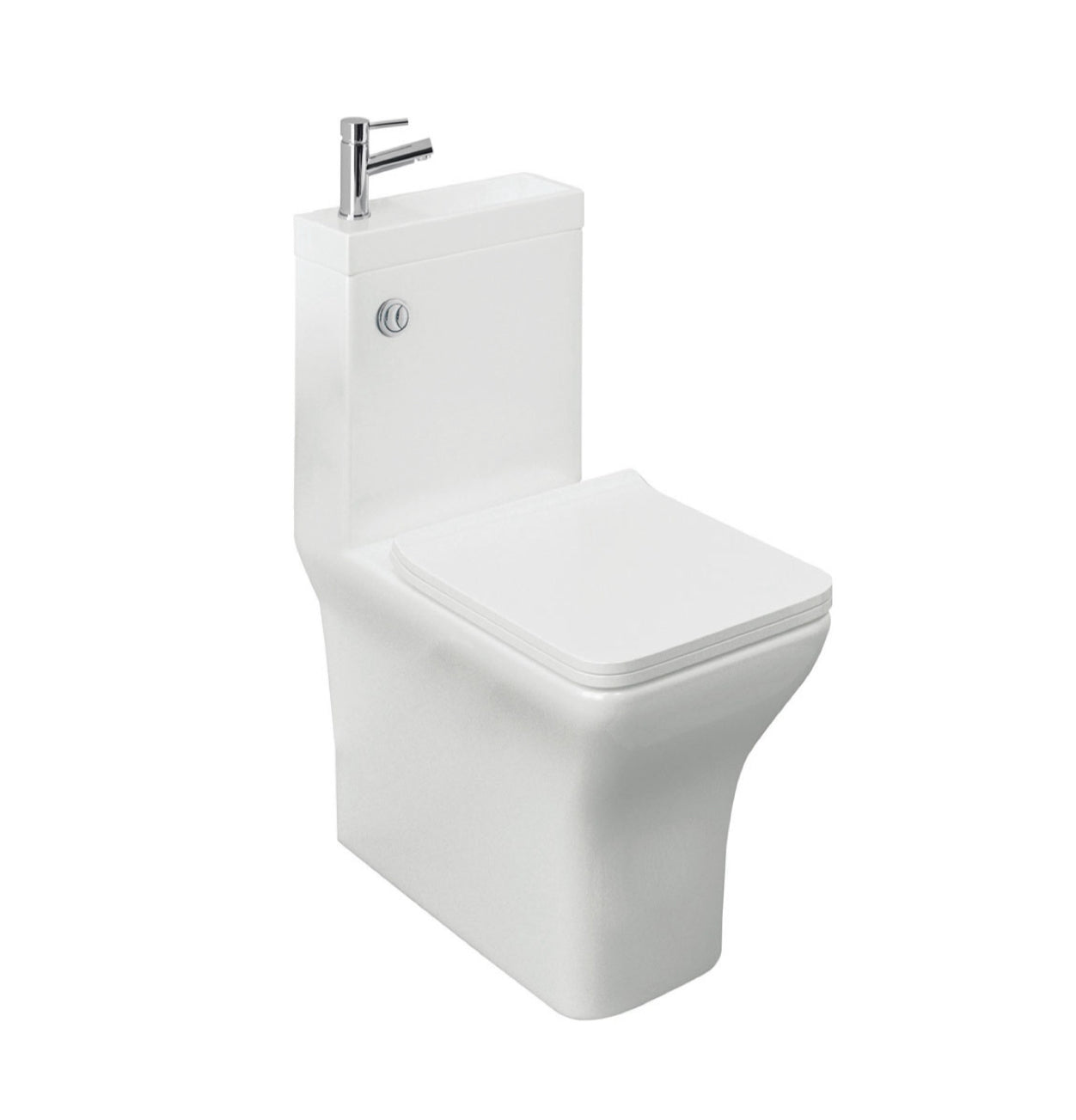 Arley Square 2-in-1 WC, Basin & Soft Close Seat including Mono Basin Mixer