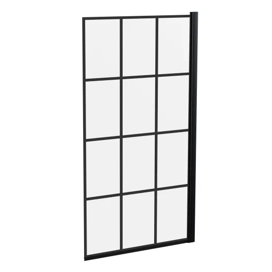 Pacific Black 6mm Square Bath screens