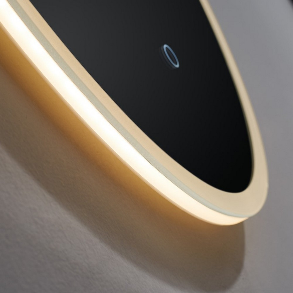 K Vit Burleigh Oval Led Mirror Halo Touch Sensor Anti-Fog Demister 3 Tone Ambient Lighting.
