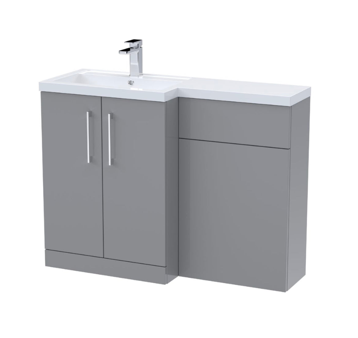 Nuie Arno 1100mm Polymarble L-Shape Combination Sets