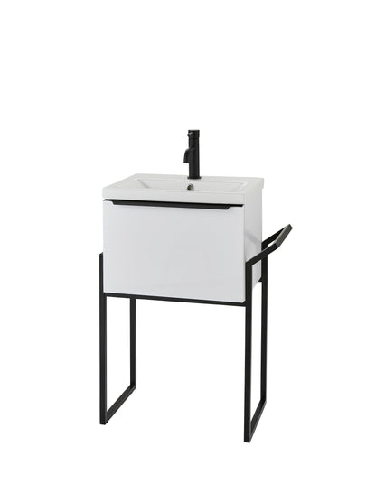 Kore Gloss White Framed  Wall Mounted Drawer/Basin Unit, 600mm, 800mm