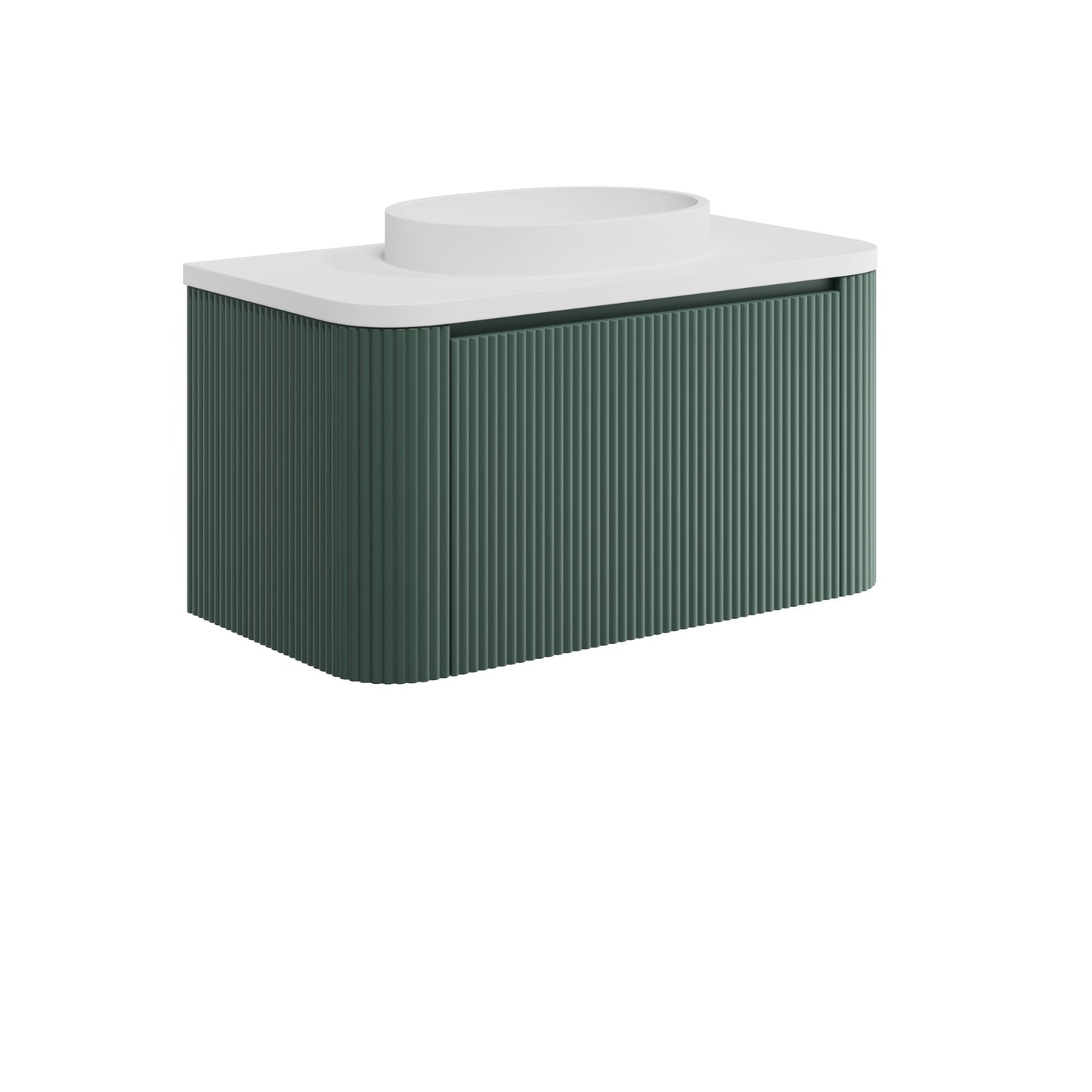Scudo Linear Curve 600/900 Wall Hung Cabinet & Countertop Basin