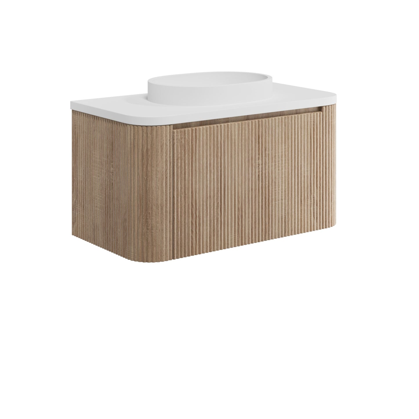 Scudo Linear Curve 600/900 Wall Hung Cabinet & Countertop Basin