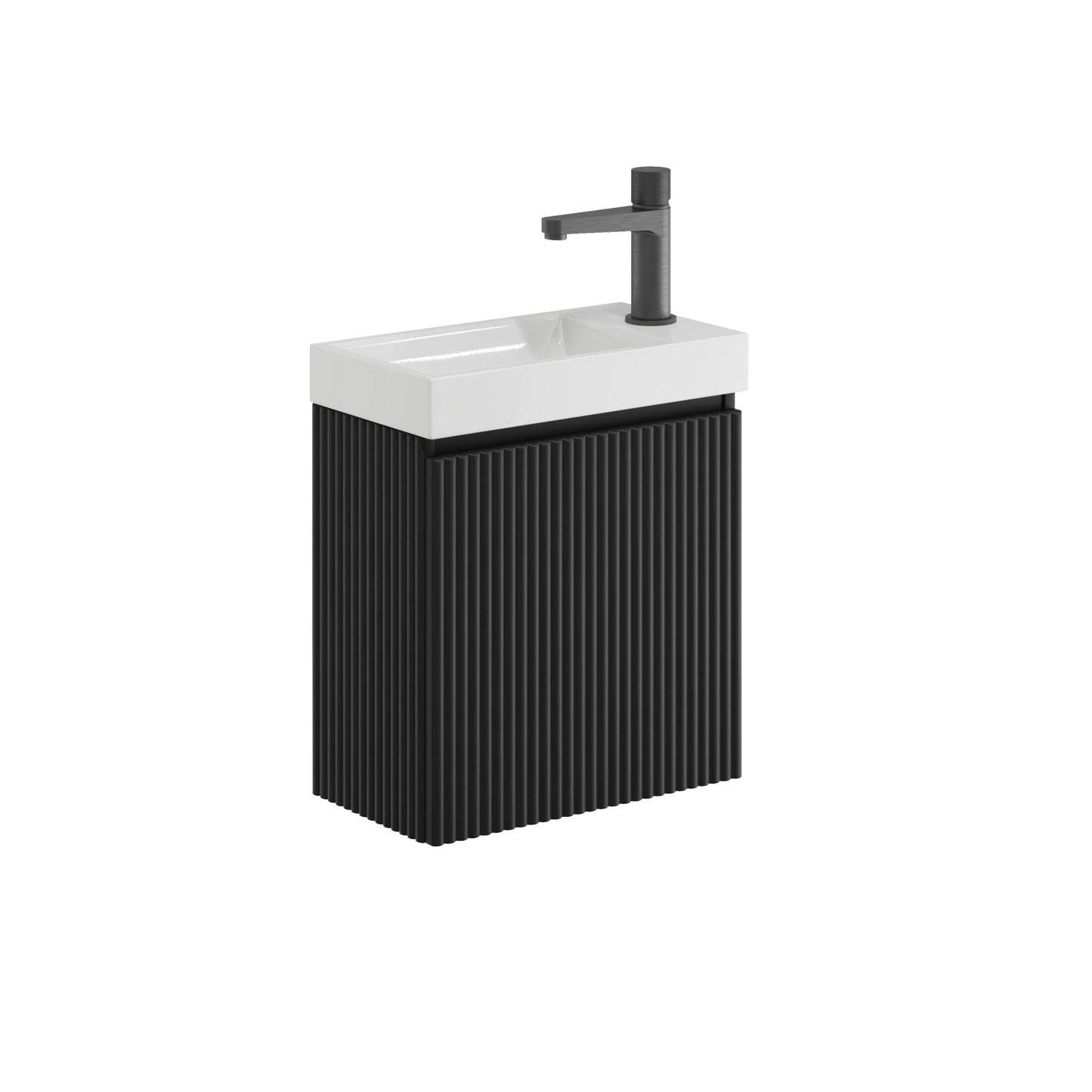 Scudo Linea Cloakroom Wall Hung Cabinet & Basin