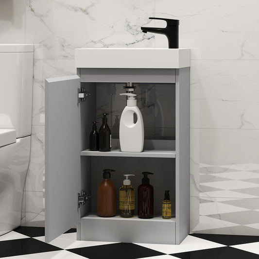 Giavani Como Floor Standing 450mm Cloakroom vanity Unit & Basin Matt Grey
