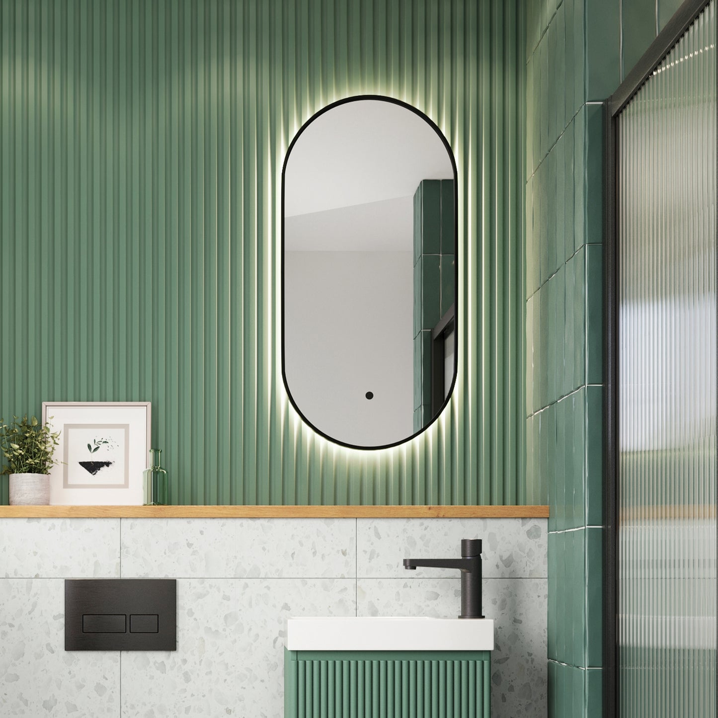 Scudo Aubrey Slim LED Mirror 400 x 800