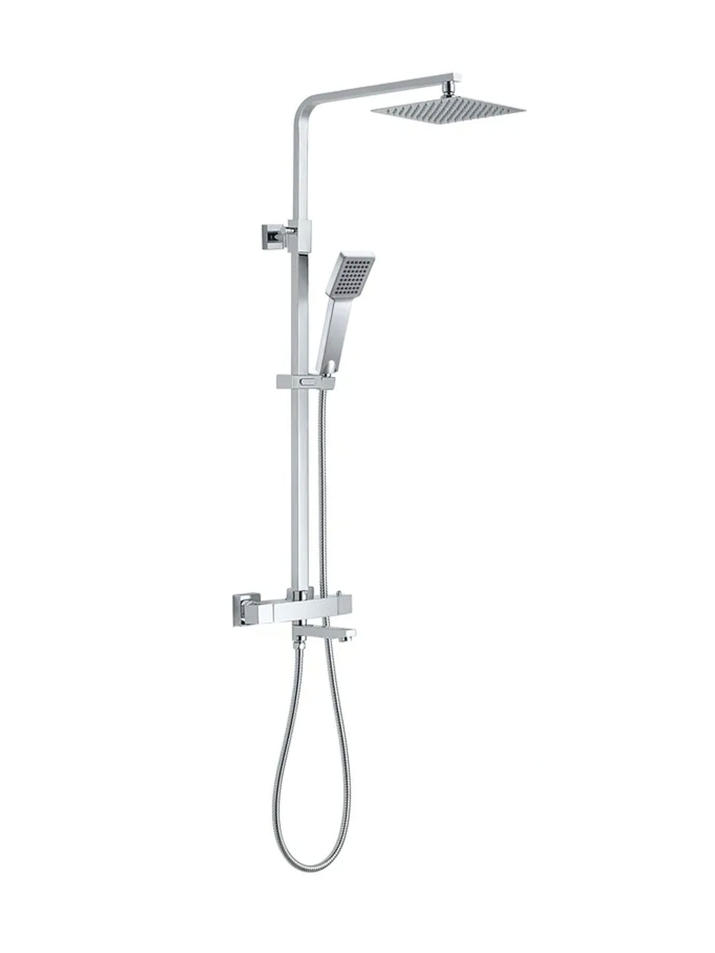 Matrix Square Twin Chrome Shower