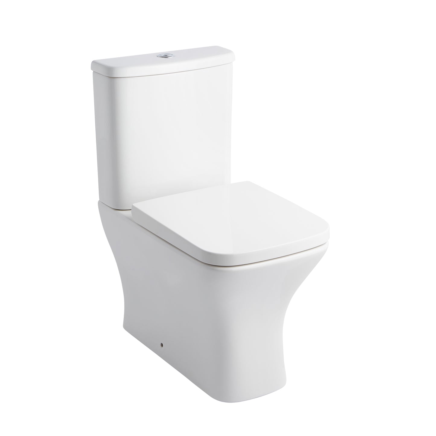 K Vit Primo Square Rimless Flush To Wall Pan, Cistern & Soft Close Seat