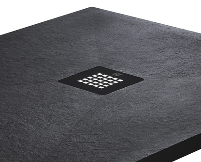 Natural Stone Effect Graphite Rectangular Tray