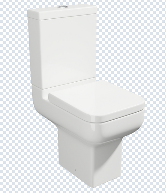 Options 550mm Short Projection Rimless WC Pan with Cistern & Soft Close Seat