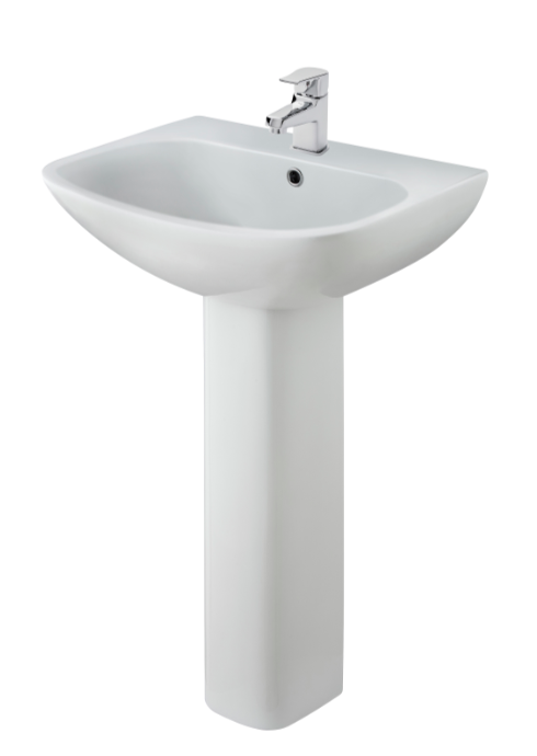 Orlen Square 545mm Basin & Pedestal