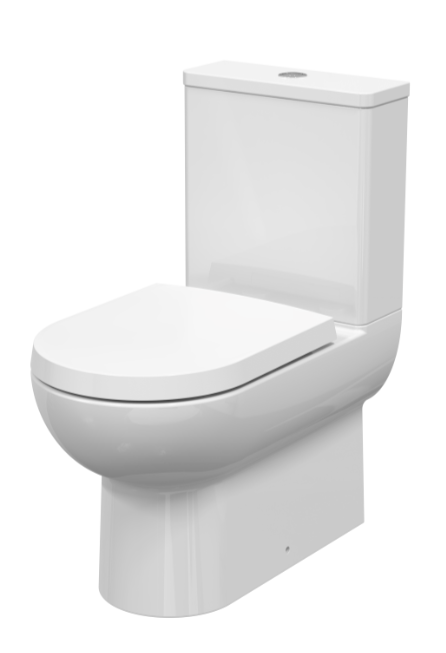 Isla Round Flush To Wall Pan, Cistern & Soft Close Seat