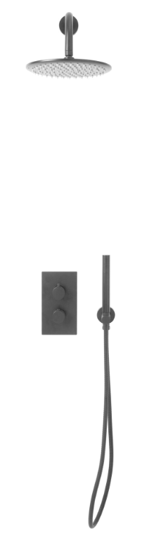 Scudo Core Gunmetal Round Handle, Handset & Bracket