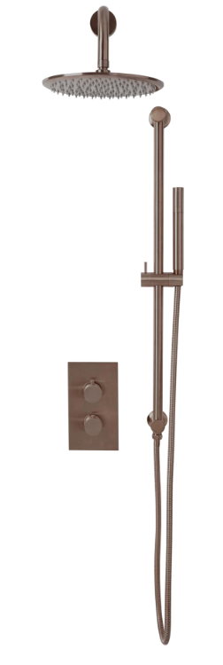 Scudo Core Brushed Bronze Round Handle Riser Kit