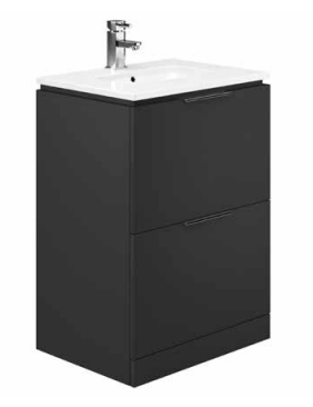 Alan T. Carr Onyx Floor Standing 2 Drawer Unit & Basin