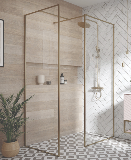 Scudo Minos Wetrooms 10mm Framed Straight Stabilising Bar
