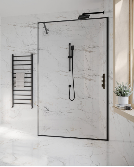 Scudo Minos Wetrooms 10mm Framed Straight Stabilising Bar