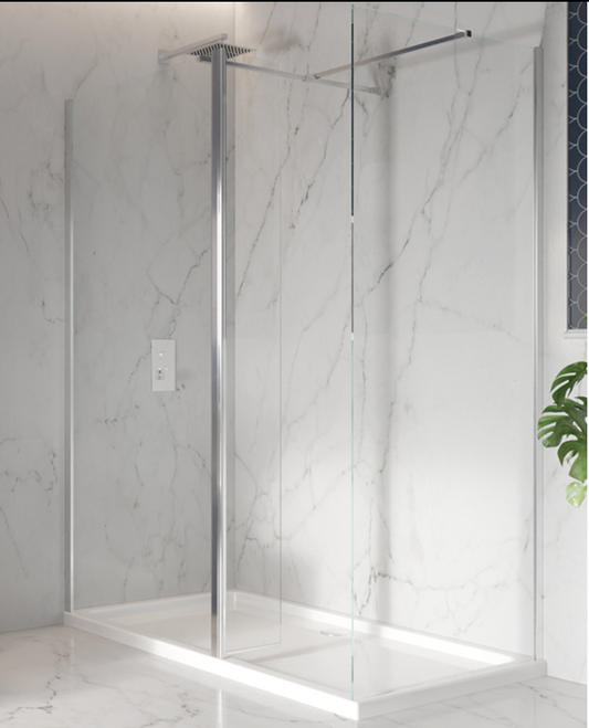 Scudo Forte Chrome Tray To Ceiling Post