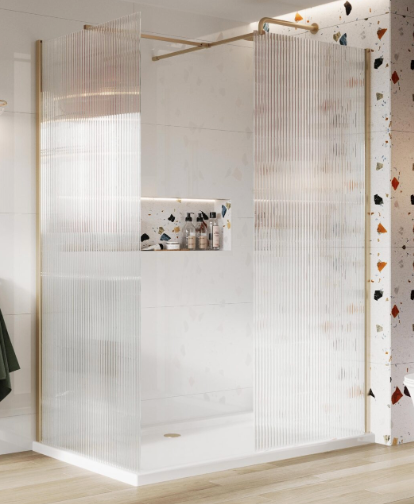 Scudo Forte Fluted Wetroom Panel Profile Color