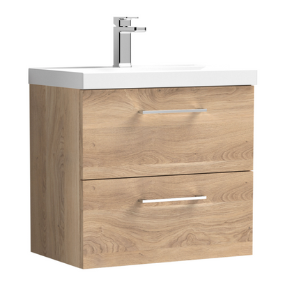 Nuie Arno 600/800mm 2 Drawer Wall Hung Basin Cabinet