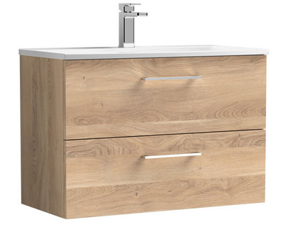 Nuie Arno 600/800mm 2 Drawer Wall Hung Basin Cabinet