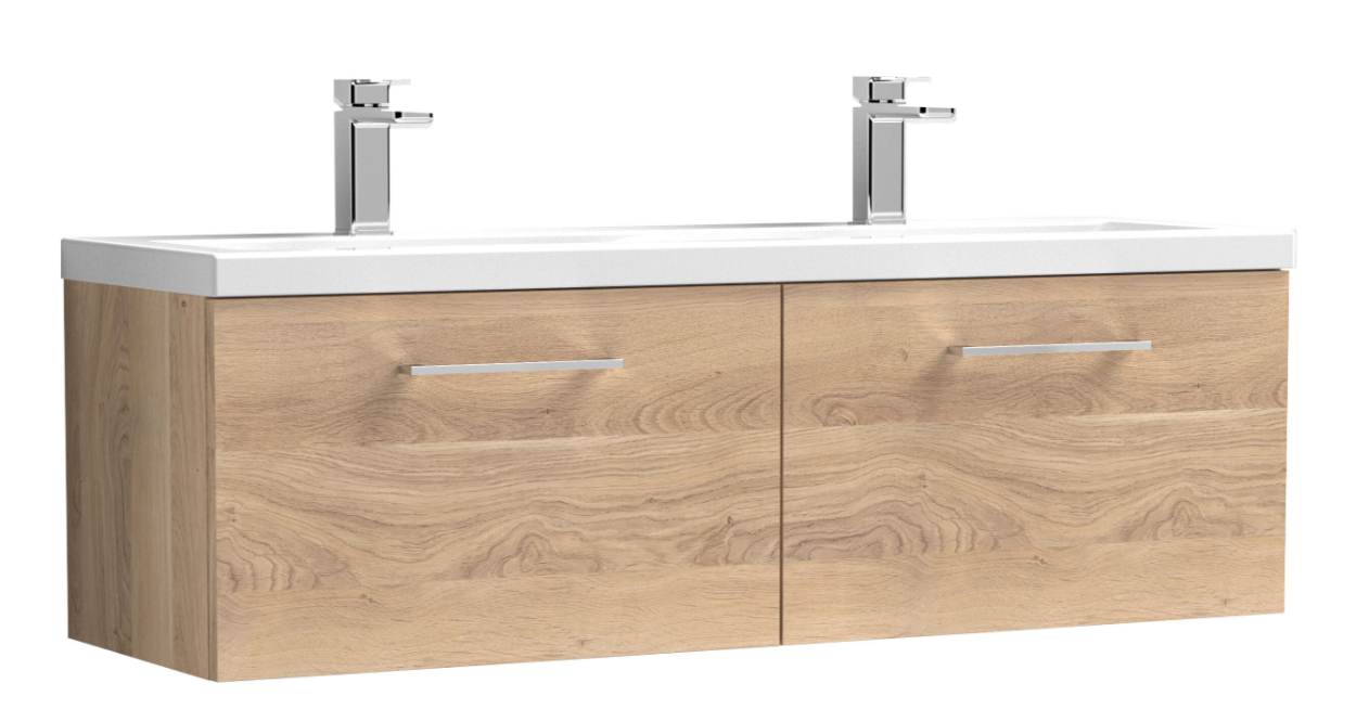 Nuie Arno 1200mm Wall Hung 1 Drawer/2 Drawer/1 Door Basin Cabinets