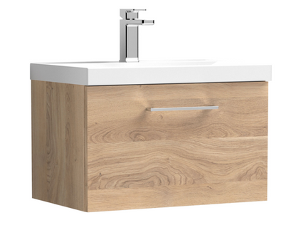 Nuie Arno 600/800mm 1 Drawer Wall Hung Basin Cabinet