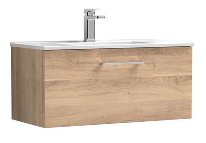 Nuie Arno 600/800mm 1 Drawer Wall Hung Basin Cabinet