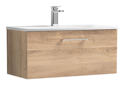 Nuie Arno 600/800mm 1 Drawer Wall Hung Basin Cabinet