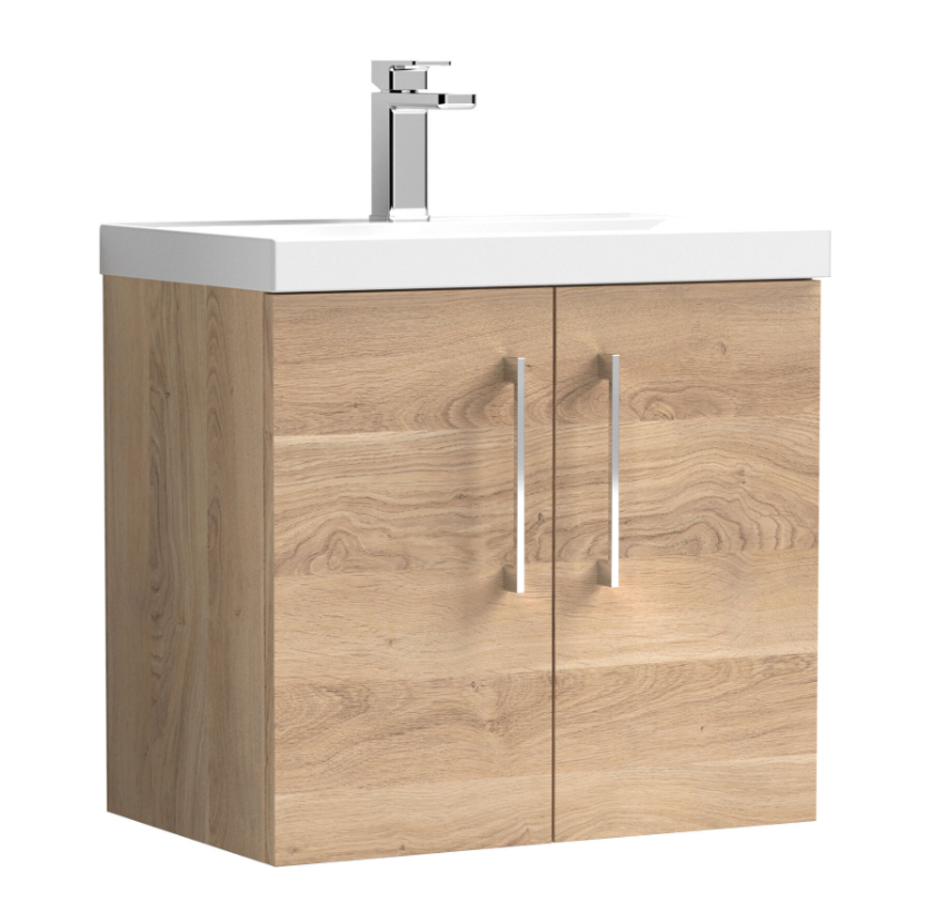 Nuie  600/800mm 2 Door Wall Hung Basin Cabinet