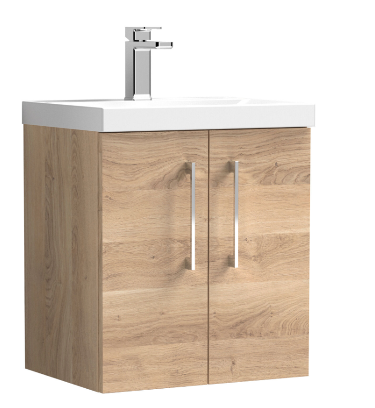 Nuie  600/800mm 2 Door Wall Hung Basin Cabinet