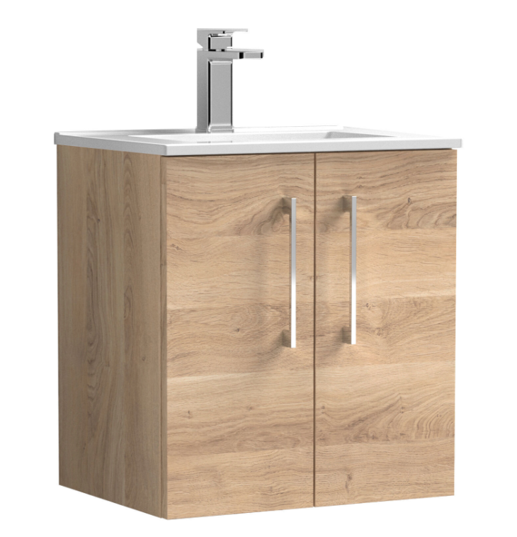 Nuie  600/800mm 2 Door Wall Hung Basin Cabinet