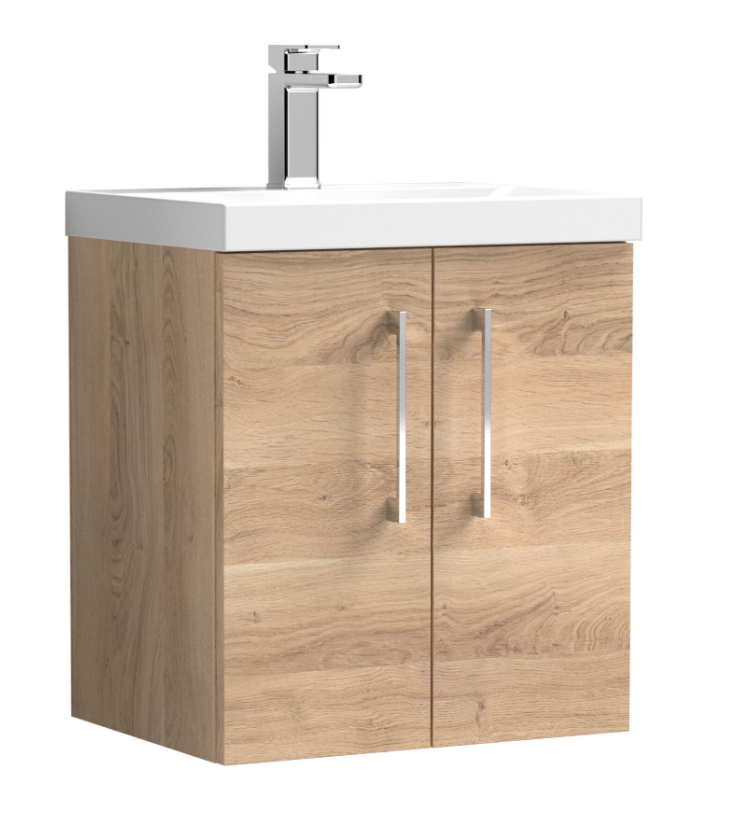 Nuie  600/800mm 2 Door Wall Hung Basin Cabinet