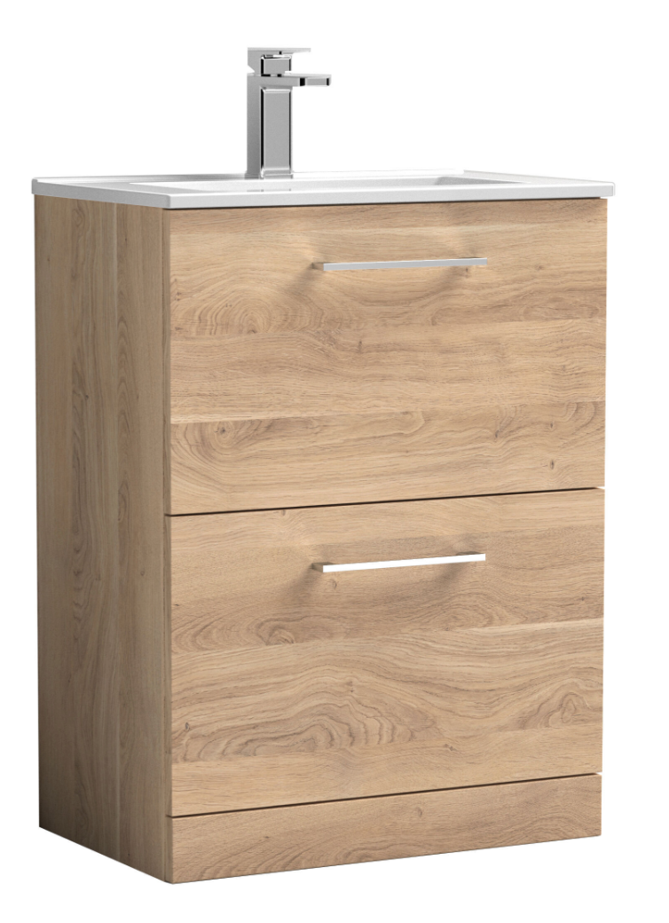 Nuie Arno 600/800mm 2 Drawer Floor Standing Basin Cabinet
