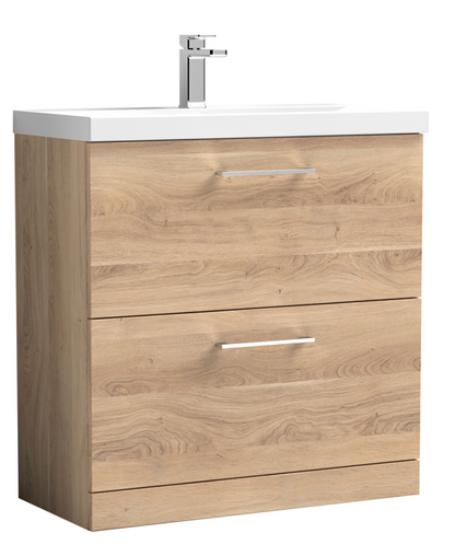 Nuie Arno 600/800mm 2 Drawer Floor Standing Basin Cabinet