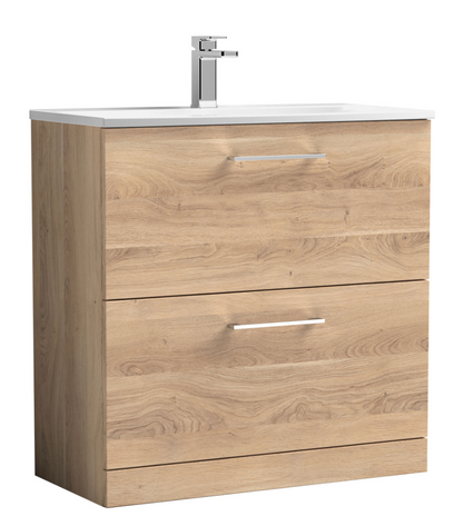 Nuie Arno 600/800mm 2 Drawer Floor Standing Basin Cabinet