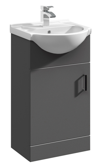 Nuie Axis Round Basin & Floor Standing Cabinets
