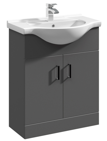 Nuie Axis Round Basin & Floor Standing Cabinets