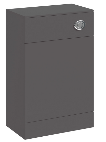 Nuie Axis Satin White/Soft Black 500mm WC Cabinet