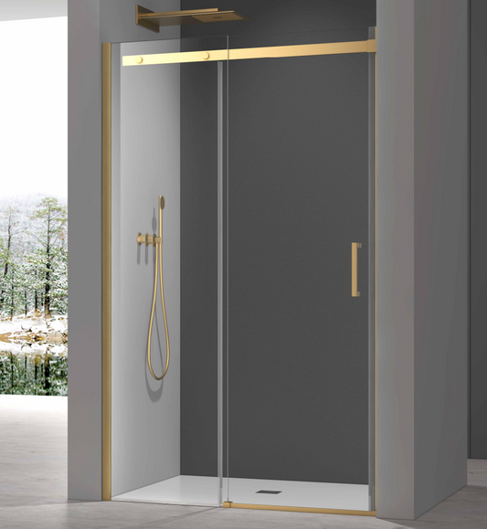 Alan T. Carr Elite 8mm Brushed Brass Sliding Door