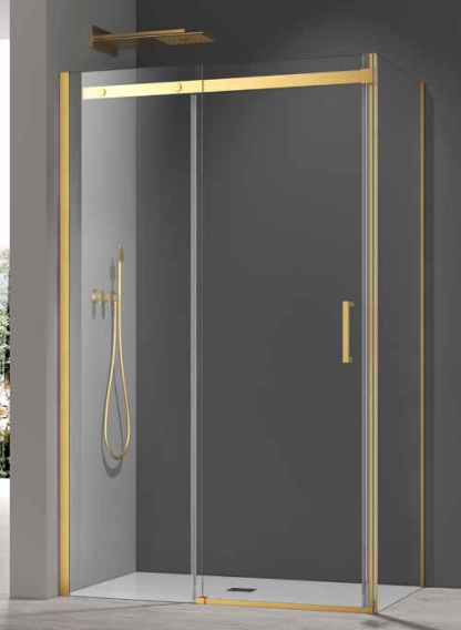 Alan T. Carr Elite 8mm Brushed Brass Sliding Door