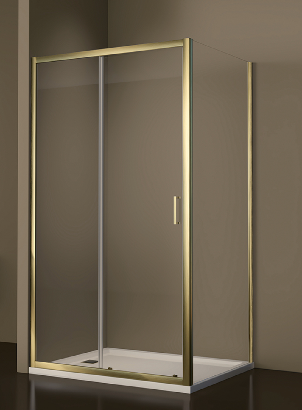 Giavani Intro 6mm Sliding Door Enclosures Brushed Brass