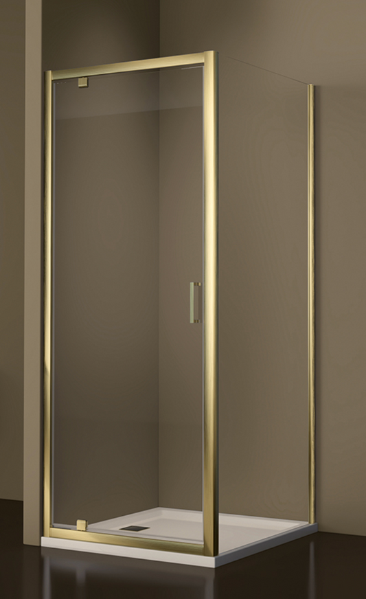 Giavani Intro 6mm Pivot Door Enclosures Brushed Brass