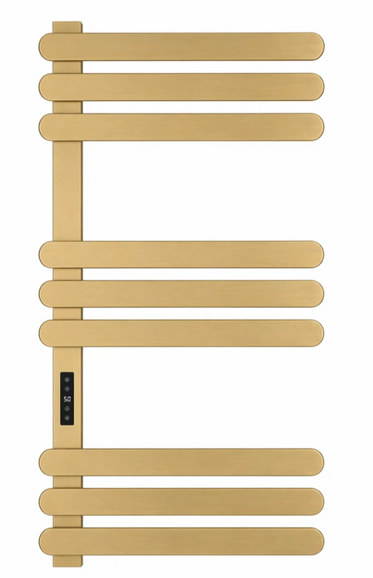 K Vit Selecta Electric Towel Rail Brushed Brass
