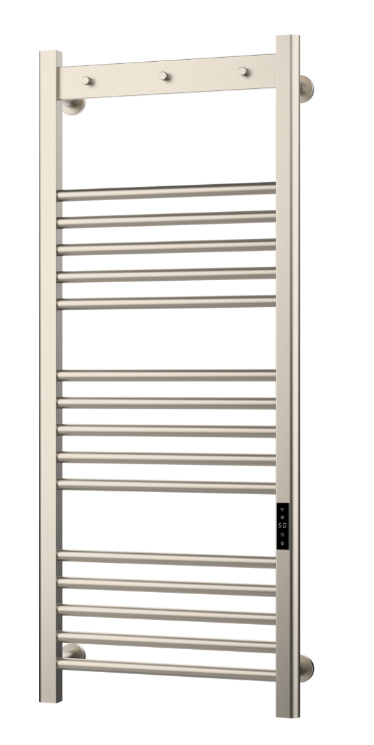 K Vit Toro Electric Towel Rail Brushed Nickel