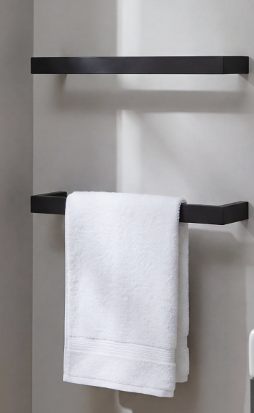 K Vit Singola 12V Electric Towel Rail Black